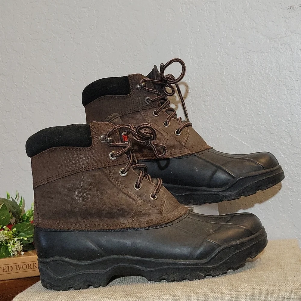 Leather Upper Rain Boot 10